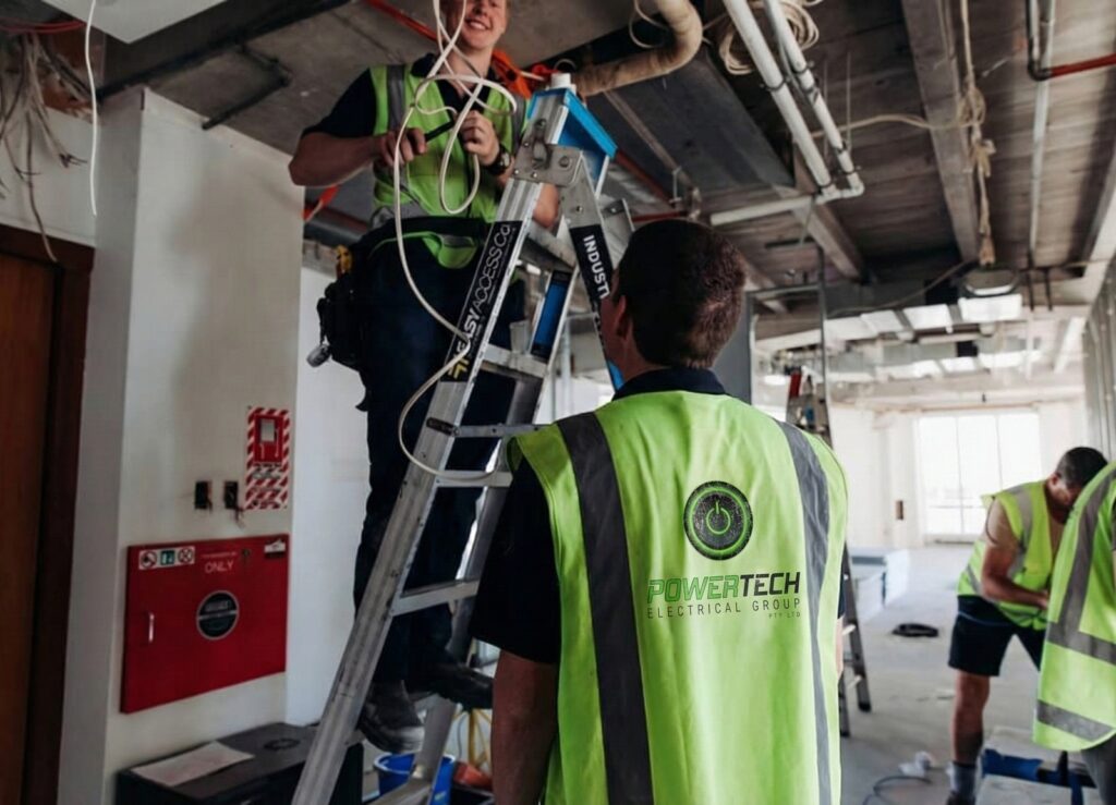 electricians-diagnose-faults-in-commercial-building